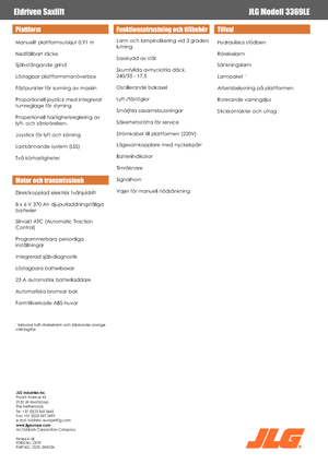 Platforme de ridicare de tip foarfecă pe roți JLG 3369LE