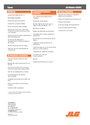 Platforme de ridicare de tip foarfecă pe roți JLG 3369LE