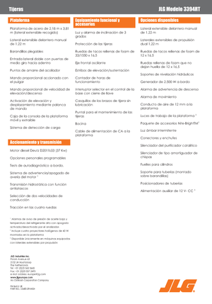 Platforme de ridicare de tip foarfecă pe roți JLG 3394RT