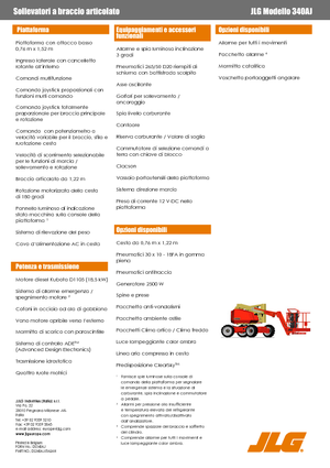 Nacele cu braț articulat pe roți JLG 340AJ