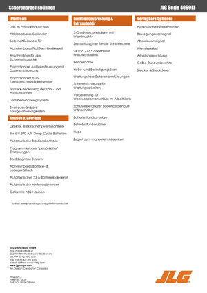 Platforme de ridicare de tip foarfecă pe roți JLG 4069LE