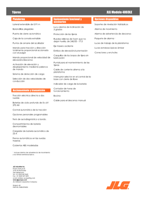 Platforme de ridicare de tip foarfecă pe roți JLG 4069LE