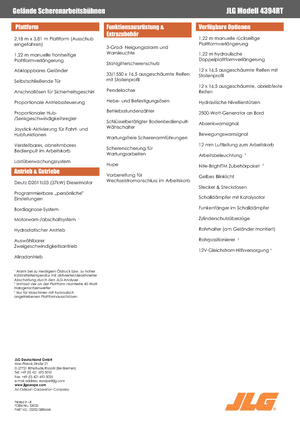 Platforme de ridicare de tip foarfecă pe roți JLG 4394RT