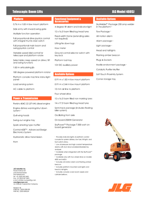 Nacele telescopice pe roți JLG 460 SJ