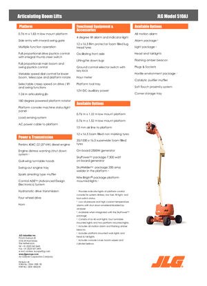 Nacele cu braț articulat pe roți JLG 510 AJ