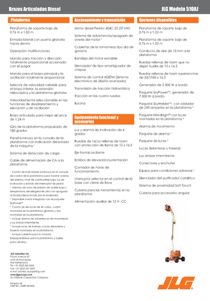 Nacele cu braț articulat pe roți JLG 510 AJ