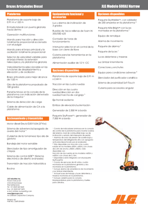 Nacele cu braț articulat pe roți JLG 600AJ