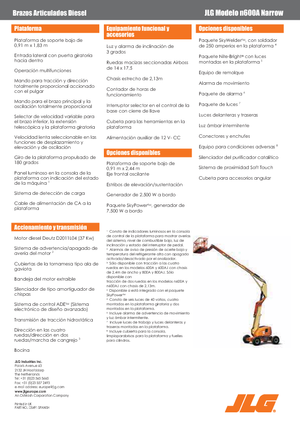 Nacele cu braț articulat pe roți JLG 600AN