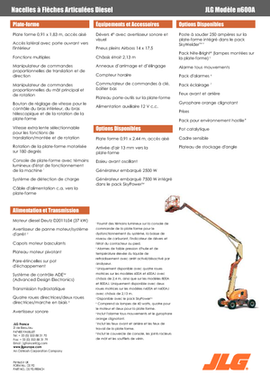Nacele cu braț articulat pe roți JLG 600AN