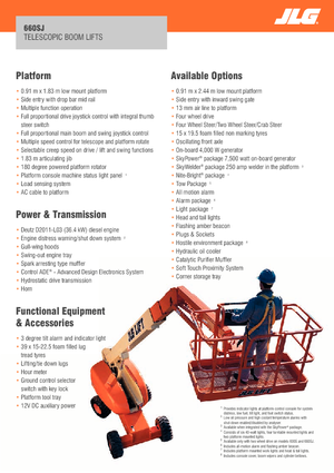 Nacele telescopice pe roți JLG 660SJ