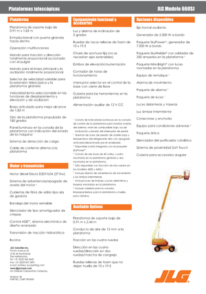 Nacele telescopice pe roți JLG 660 SJ