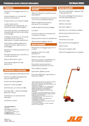 Nacele telescopice pe roți JLG 660 SJ