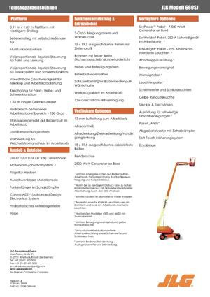 Nacele telescopice pe roți JLG 660 SJ