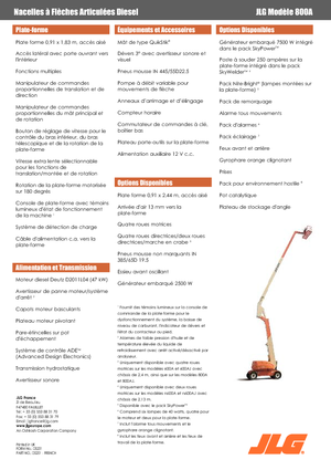 Nacele cu braț articulat pe roți JLG 800A