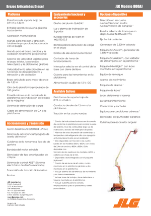 Nacele cu braț articulat pe roți JLG 800AJ