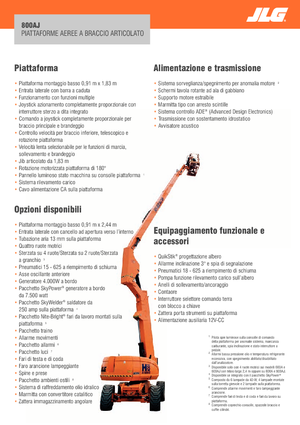 Nacele cu braț articulat pe roți JLG 800AJ