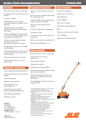 Nacele telescopice pe roți JLG 800S