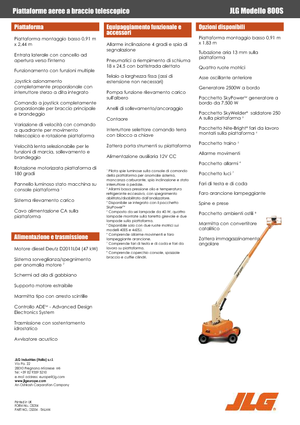Nacele telescopice pe roți JLG 800S