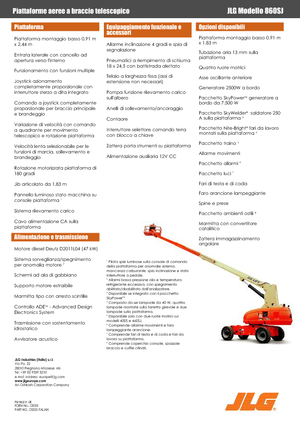 Nacele telescopice pe roți JLG 860SJ
