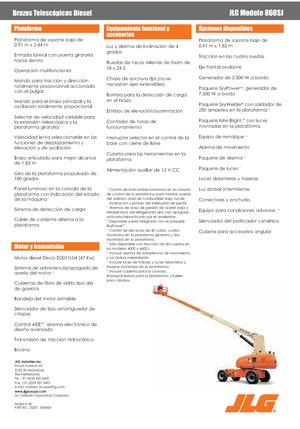 Nacele telescopice pe roți JLG 860SJ