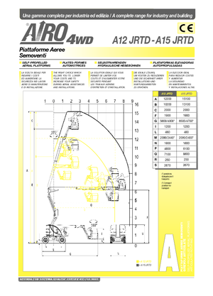 Nacele cu braț articulat pe roți AIRO A 12 JRTD
