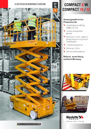 Platforme de ridicare de tip foarfecă pe roți Haulotte Compact 10