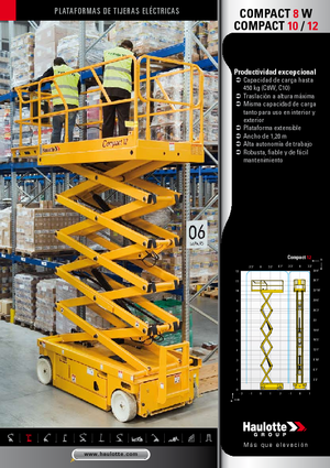 Platforme de ridicare de tip foarfecă pe roți Haulotte Compact 10