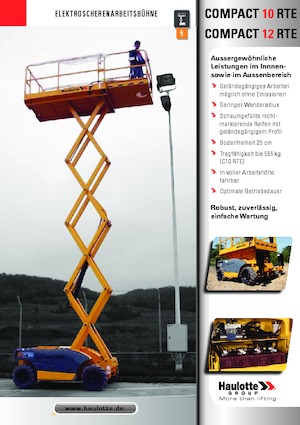 Platforme de ridicare de tip foarfecă pe roți Haulotte Compact 10 RTE