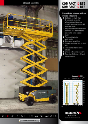 Platforme de ridicare de tip foarfecă pe roți Haulotte Compact 10 RTE