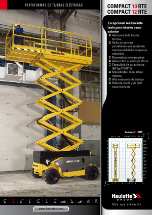 Platforme de ridicare de tip foarfecă pe roți Haulotte Compact 10 RTE