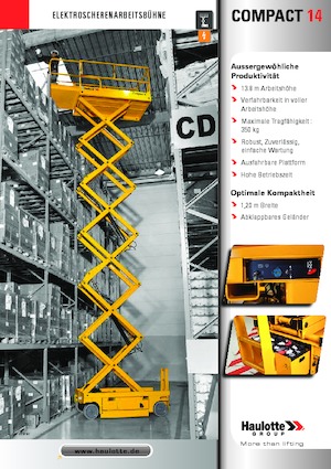 Platforme de ridicare de tip foarfecă pe roți Haulotte Compact 14