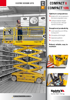 Platforme de ridicare de tip foarfecă pe roți Haulotte Compact 10N