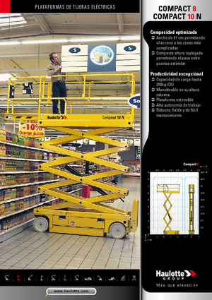Platforme de ridicare de tip foarfecă pe roți Haulotte Compact 10N