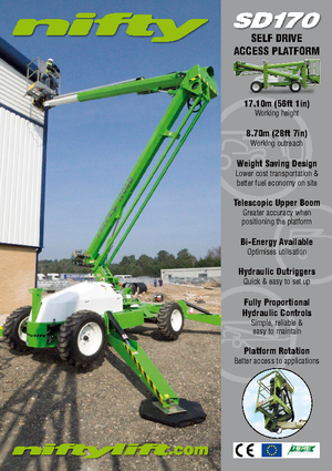 Nacele cu braț articulat pe roți Niftylift Constructor SD 170