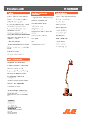 Nacele cu braț articulat pe roți JLG E300AJ