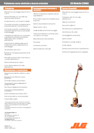 Nacele cu braț articulat pe roți JLG E300AJ