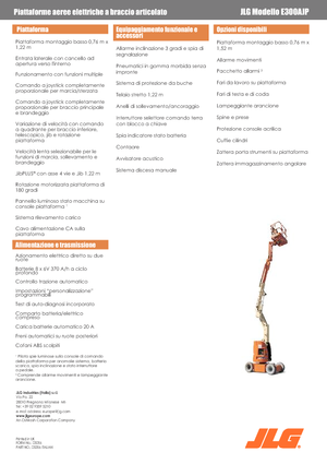 Nacele cu braț articulat pe roți JLG E300AJP
