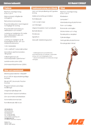 Nacele cu braț articulat pe roți JLG E300AJP
