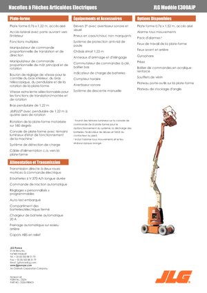 Nacele cu braț articulat pe roți JLG E300AJP