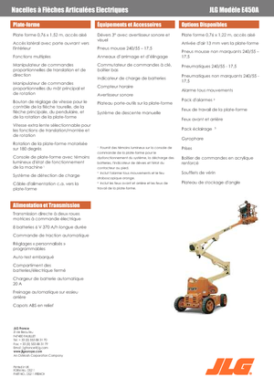 Nacele cu braț articulat pe roți JLG E450A