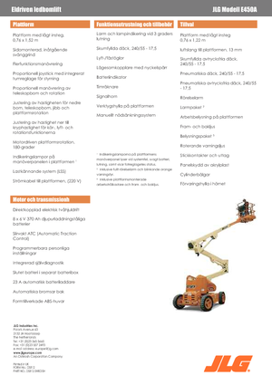 Nacele cu braț articulat pe roți JLG E450A