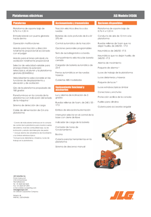 Nacele cu braț articulat pe roți JLG E450A