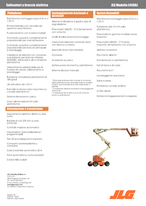 Nacele cu braț articulat pe roți JLG E450AJ