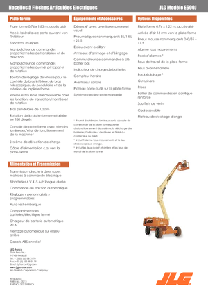 Nacele telescopice pe roți JLG E600J