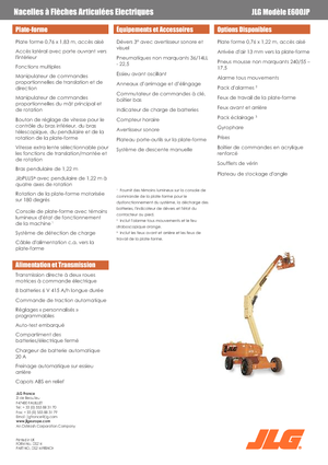 Nacele telescopice pe roți JLG E600JP