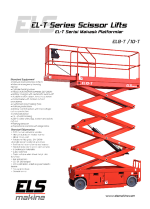 Platforme de ridicare de tip foarfecă pe roți ELS Lift EL 10 T