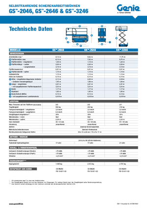 Platforme de ridicare de tip foarfecă pe roți Genie GS-3246