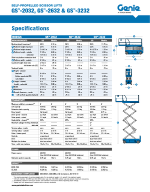 Platforme de ridicare de tip foarfecă pe roți Genie GS-2632