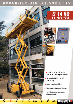 Platforme de ridicare de tip foarfecă pe roți Haulotte H18 SX