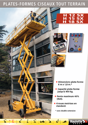 Platforme de ridicare de tip foarfecă pe roți Haulotte H18 SX